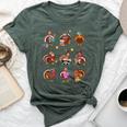 Turkey Reading Books Fall Thanksgiving Teacher Book Lovers Bella Canvas T-shirt Heather Forest