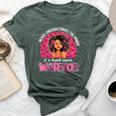 Never Underestimate A Breast Cancer Warrior Black Pink Bella Canvas T-shirt Heather Forest