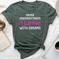 Never Underestimate A With Dreams Rbg Bella Canvas T-shirt Heather Forest