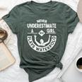 Never Underestimate A Girl Who Waterpolo Waterball Bella Canvas T-shirt Heather Forest