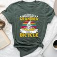 Never Underestimate A Grandma With A Bicycle Vintage Bella Canvas T-shirt Heather Forest