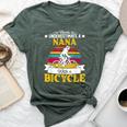Never Underestimate A Nana With A Bicycle Vintage Bella Canvas T-shirt Heather Forest