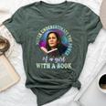 Never Underestimate The Power Of A Girl With A Book Womens Bella Canvas T-shirt Heather Forest
