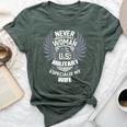 Veteran Wife Never Underestimate A Woman In The Military Bella Canvas T-shirt Heather Forest