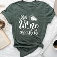 Lets Wine About It Humorous Wine Lovers Bella Canvas T-shirt Heather Forest