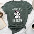 World's Best Big Sister Cute Pandas Panda Siblings Bella Canvas T-shirt Heather Forest