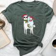 Yeti To Party Santa Hat Llama Christmas Pajama Xmas Bella Canvas T-shirt Heather Forest