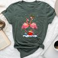 Flamingo Christmas Tree Lights Matching For Couples Bella Canvas T-shirt Heather Mauve