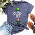 Queen Elf Xmas Matching Christmas Couple Bella Canvas T-shirt Heather Forest