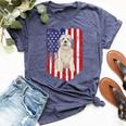 American Flag Polish Lowland Sheepdog 4Th Of July Usa Bella Canvas T-shirt Heather Navy