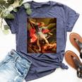 Angels Archangel Michael Defeating Satan Christian Warrior Bella Canvas T-shirt Heather Navy