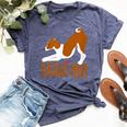 Basenji I Love My Mom -Cute And Fun For Dog People Bella Canvas T-shirt Heather Navy