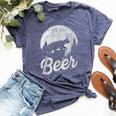 Bear Deer Beer Day Drinking Adult Humor Bella Canvas T-shirt Heather Navy