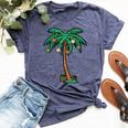 Christmas Palm Xmas Tree Tropical Beach Hawaii Kid Bella Canvas T-shirt Heather Navy