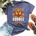Cna Gobble Squad Nurse Turkey Thanksgiving Bella Canvas T-shirt Heather Navy