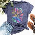 Corman Shepherd Life Is Better With My Dog Mom Dad Bella Canvas T-shirt Heather Navy