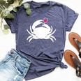 Crab Ocean Wine Cruise Vacation Lovers Drinking Bella Canvas T-shirt Heather Navy