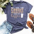 This Credit Analyst Runs On Coffee Bella Canvas T-shirt Heather Navy