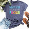 Cute Teacher Don't Stop Until You're Proud Growth Bella Canvas T-shirt Heather Navy