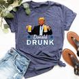 Drinking Presidents Trump 4Th Of July Donald Drunk Bella Canvas T-shirt Heather Navy