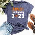 Family Thanksgiving 2023 Fall Autumn Turkey Matching Family Bella Canvas T-shirt Heather Navy