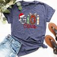 Gigi Claus Reindeer Christmas Idea For Grandma Nana Mimi Bella Canvas T-shirt Heather Navy