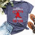 Grandpa Never Underestimate An Old Man Who Knows Tai Chi Bella Canvas T-shirt Heather Navy