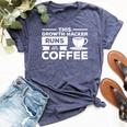 This Growth Hacker Runs On Coffee Hacking Bella Canvas T-shirt Heather Navy