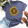 Happy Pi Day Sunflower Lovers Pi Day Number Symbol Math Bella Canvas T-shirt Heather Navy