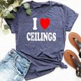 I Heart Love Ceilings Sarcastic Home Remodel Painter Bella Canvas T-shirt Heather Navy