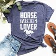 Horse Farming Lover Farm Breeding Horses Farmer Bella Canvas T-shirt Heather Navy