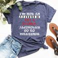 I'm Not An Alcoholic I'm A Drunk Alcoholics Go To Meetings Bella Canvas T-shirt Heather Navy
