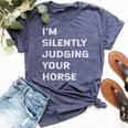 I'm Silently Judging Your Horse Owner Lover Groom Quote Joke Bella Canvas T-shirt Heather Navy