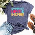Inspirational Inclusion Empowerment Quote For Teacher Bella Canvas T-shirt Heather Navy