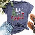 Just A Girl Who Loves Christmas A For Xmas Girls Bella Canvas T-shirt Heather Navy