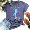 Just A Girl Who Loves Horses Bella Canvas T-shirt Heather Navy