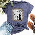 Lainey Heart Like A Truck Western Sunset Cowgirl Bella Canvas T-shirt Heather Navy
