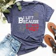 I Lift Because My Wife Is Hot Fitness Workout Gym Bella Canvas T-shirt Heather Navy
