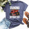 Monster Truck Family Matching Party Grandma Of The Birthday Bella Canvas T-shirt Heather Navy