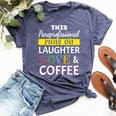 Paraprofessional Runs On Laughter Love Coffee Para Bella Canvas T-shirt Heather Navy