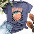Peachy Babe Inspirational Women's Graphic Bella Canvas T-shirt Heather Navy
