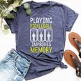 Playing Pickleball Improves Memory Pickle Ball Kid Bella Canvas T-shirt Heather Navy