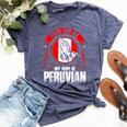 Pray For Me My Wife Is Peruvian Bella Canvas T-shirt Heather Navy