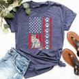 Ragamuffin Cat 4Th Of July Patriotic American Flag Paws Bella Canvas T-shirt Heather Navy