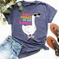 Silly Goose On The Loose Retro Vintage Groovy Bella Canvas T-shirt Heather Navy