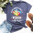 Snooker Never Underestimate A Woman At Pool Billiard Bella Canvas T-shirt Heather Navy