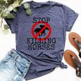 Stop Killing Horses Animal Rights Activism Bella Canvas T-shirt Heather Navy