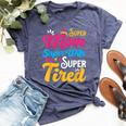 Super Mom Super Wife Super Tired Supermom Mom Bella Canvas T-shirt Heather Navy