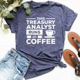 This Treasury Analyst Runs On Coffee Bella Canvas T-shirt Heather Navy