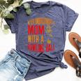 Never Underestimate A Cool Mom With A Bowling Ball Bella Canvas T-shirt Heather Navy